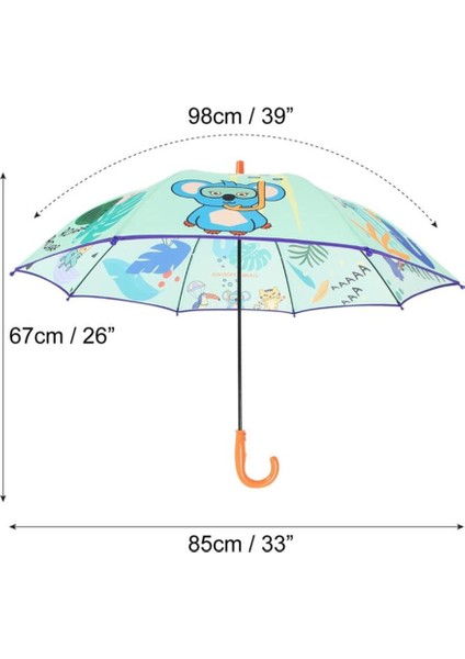 Renkli ve Dayanıklı, Unisex Çocuk Şemsiyesi, Eğlenceli Tasarım, Hafif ve Pratik fiyatları