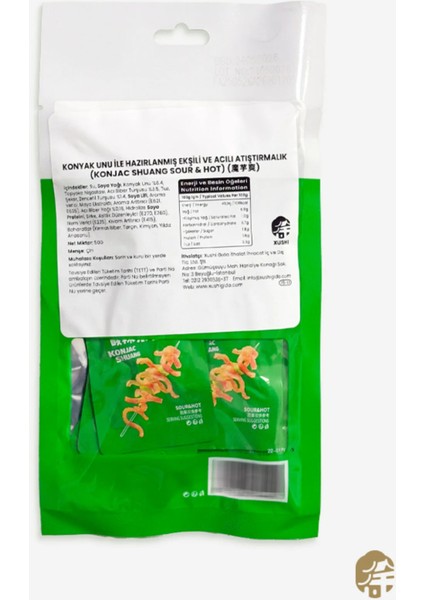 Konyak Unu ile Hazırlanmış Ekşılı ve Acılı Atıştırmalık ( Konjac Shuang ) - 50G fiyatları