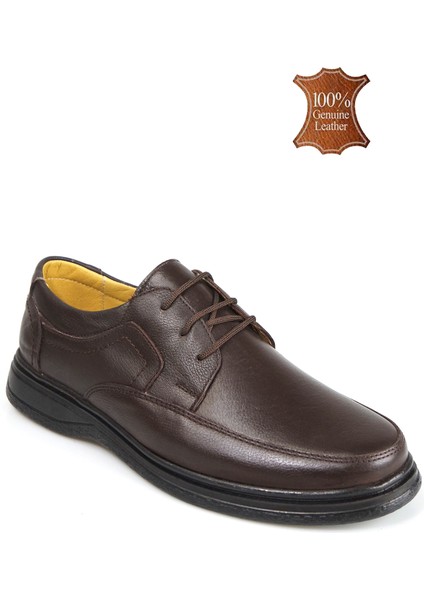 Erkek Hakiki Deri Rahat Kalıp Ortopedik Baba Ayakkabısı