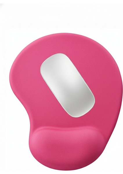 Bilek Destekli Mouse Pad - Kesik Kaymaz Mouse Ped - Fare Pedi - Kesik Oval Mouse Pedi - Oval Kesik Mousepad