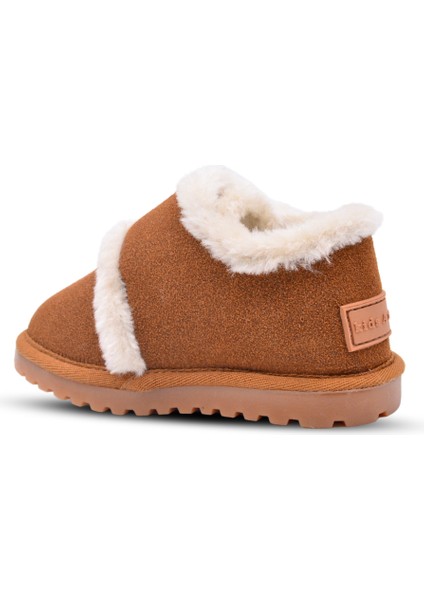 Noelle Kız ve Erkek Çocuk Içi Kürklü Taba Rengi Kışlık Bot modelleri