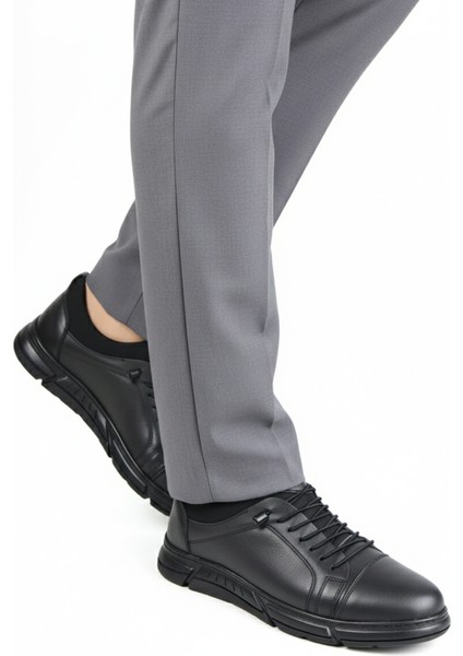 Erkek Hakiki Deri Esnek Kumaş Kaymaz Kauçuk Taban Ortopedik Ayakkabı fiyatları