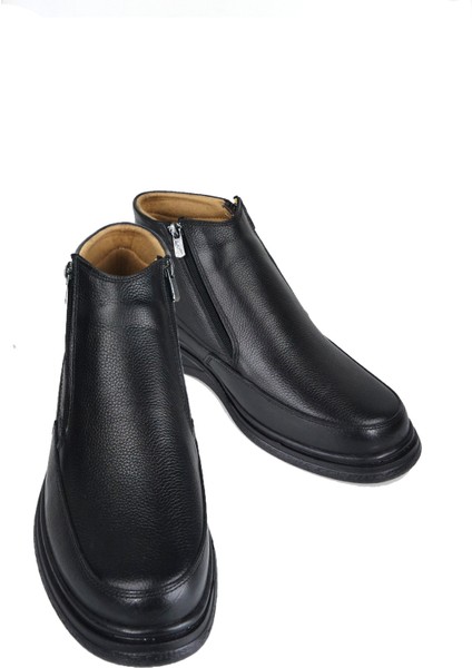 Erkek Hakiki Deri Ortopedik Çift Fermuarlı Kolay Giyilebilir Kışlık Baba Botu fiyatları