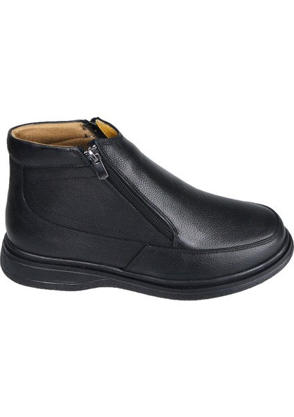 Erkek Hakiki Deri Ortopedik Çift Fermuarlı Kolay Giyilebilir Kışlık Baba Botu modelleri