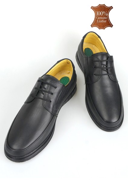 Erkek Hakiki Deri Topuk Jelli Ortopedik Klasik Ayakkbı