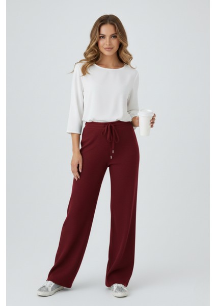 Kadın Modern Bordo Pantolon