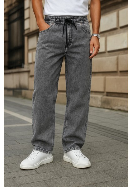 Erkek Günlük Premium Comfort Gri Baggy Pantolon fiyatları