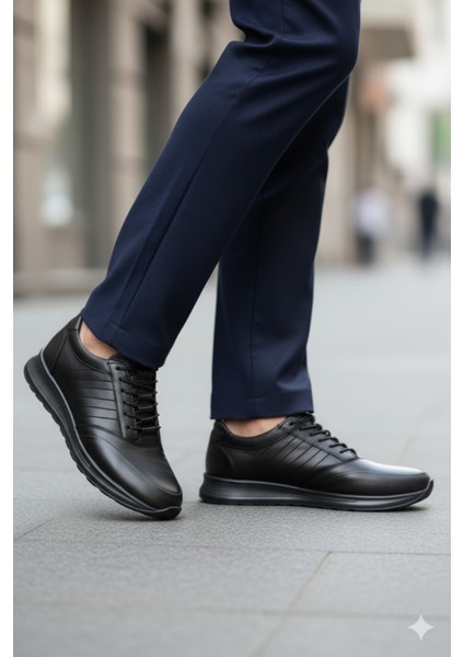 Erkek Hakiki Deri Rahat Hafif Tam Ortopedik Esner Lastik Bağcık Günlük Ayakkabı fırsatları
