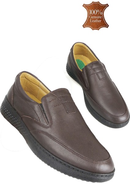 Erkek Hakiki Deri Ultra Rahat Jelli Siyah Günlük Baba Ayakkabısı