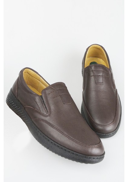 Erkek Hakiki Deri Ultra Rahat Jelli Siyah Günlük Baba Ayakkabısı