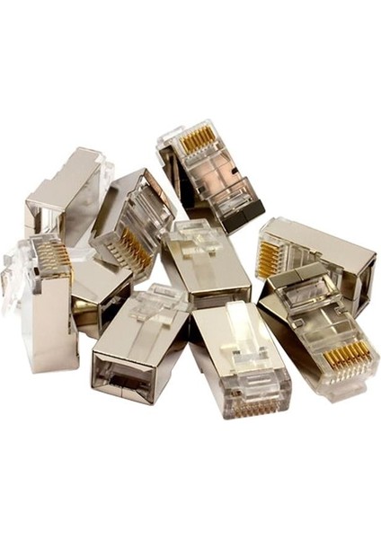 Metal RJ45 Cat6 Metal Uç 8p/8c 100'LÜ