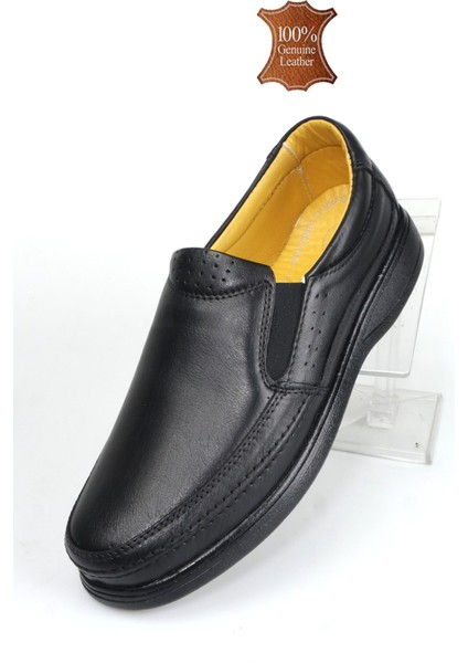 Erkek Iç Dış Hakiki Deri Ortopedik Rahat Esnek Günlük Baba Ayakkabısı