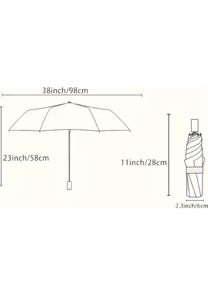 Renkli ve Dayanıklı Kompakt Şemsiye, 8 Teller, Şık Kılıf ile Kolay Taşıma fiyatları