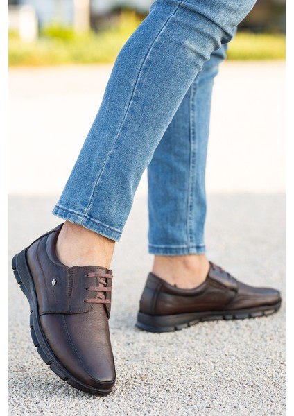 The Dortex FOTER01 Erkek Hakiki Deri Bağcıklı Yumuşak Ortopedik Günlük Baba Ayakkabısı fiyatları