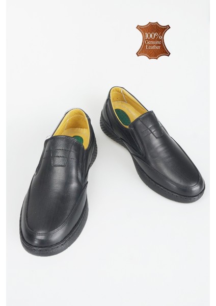 Erkek Hakiki Deri Ultra Rahat Jelli Siyah Günlük Baba Ayakkabısı modelleri