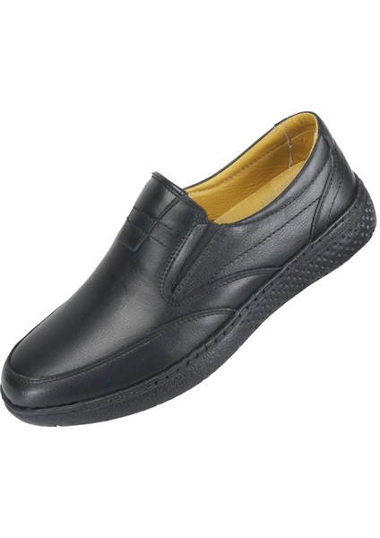 Erkek Hakiki Deri Ultra Rahat Jelli Siyah Günlük Baba Ayakkabısı indirimleri