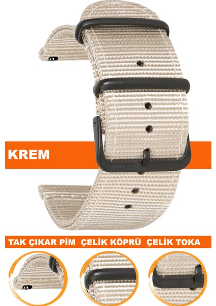 tcl mt40-mt40x akıllı çocuk saati uyumlu premıum nato kumaş tekstil saat kordonu kayışı f39cldb-bg