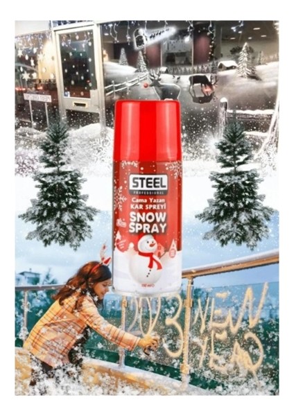 Steel Kar Spreyi Cama Yazan Kalıcı 150ML - 3 Adet