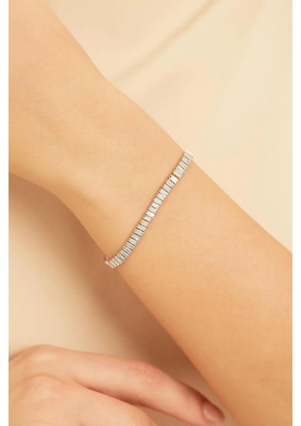 Suyolu Zircon Taşlı Bijuteri Bileklik