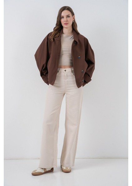 Kadın Bdart Cepli Oversized Düğmeli Trençkot Mocha Kahvesi fiyatları