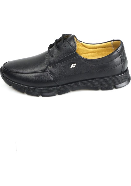 The Dortex FOTER01 Erkek Hakiki Deri Bağcıklı Yumuşak Ortopedik Günlük Baba Ayakkabısı