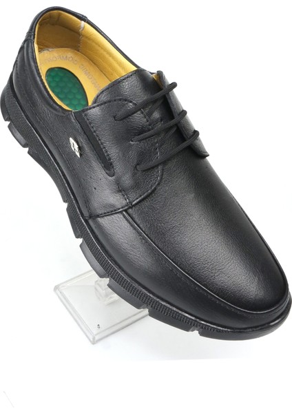 The Dortex FOTER01 Erkek Hakiki Deri Bağcıklı Yumuşak Ortopedik Günlük Baba Ayakkabısı