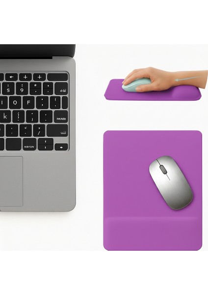 Bilek Destekli Mousepad - Kaymaz Mouse Ped - Fare Pedi - Dikdörtgen Mouse Altlığı - Dikdörtgen Mousepad - Mouseped