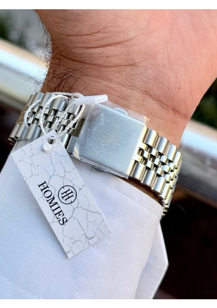 Multifonksiyon Erkek Kol Saati 3 Atm Gümüş Renkfaturalı Bileklik Hediyeli HMSY285GL1 fırsatları