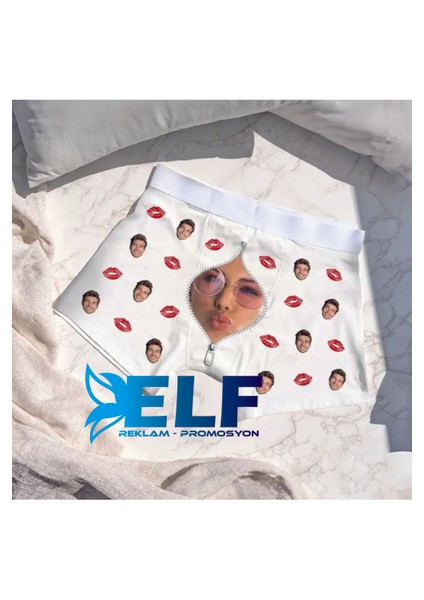 Kişiye Özel Fermuar Fotoğraf Baskılı Boxer modelleri