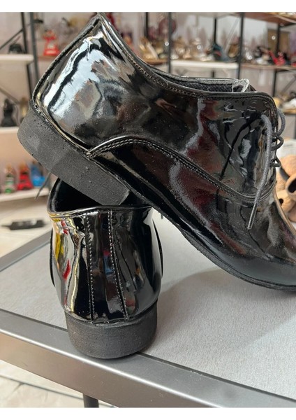 Siyah Rugan Klasik Model Içi Kumaş Astarlı Erkek Tango, Dans ve Salon Ayakkabısı modelleri