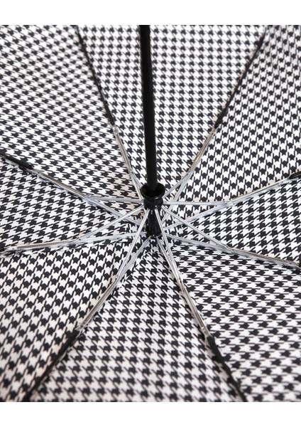 Fiber Kazayağı Desenli Otomatik Şemsiye, Şık ve Kullanışlı Beyaz Yağmur Koruyucu modelleri