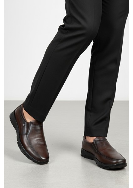 The Dortex FOTER03 Erkek Hakiki Deri Bağsız Yumuşak Ortopedik Günlük Baba Ayakkabısı fiyatları