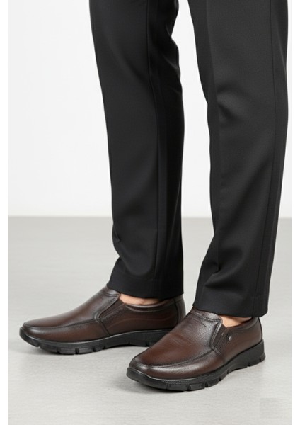 The Dortex FOTER03 Erkek Hakiki Deri Bağsız Yumuşak Ortopedik Günlük Baba Ayakkabısı modelleri