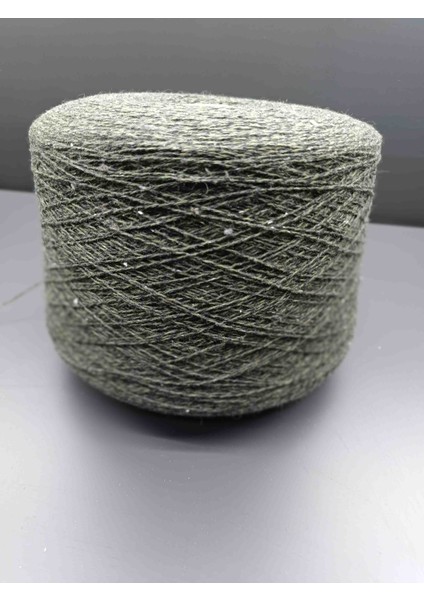 % 60 Yün %24 Polyemit El Örgü Ipi 500 gr Yeşil Tivitli