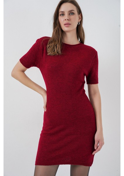 Kadın Bdart Basic Mini Triko Elbise Bordo Kırmızı fırsatları