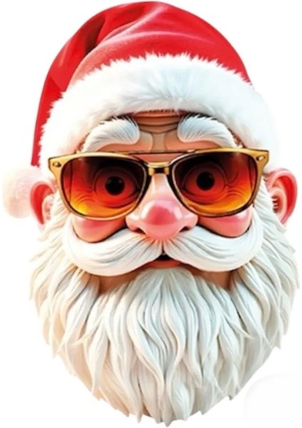 Yılbaşı Maskesi Noel Baba ve Kardan Adam Kağıt Maske fırsatları