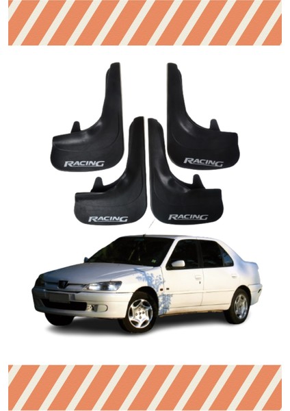 Peugeot 306 Sd Tüm Kasalar Racing Yazılı 4'lü Tozluk Çamurluk Paçalık