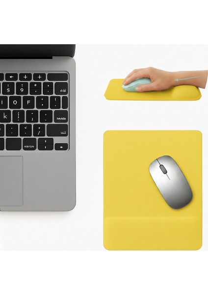 Bilek Destekli Mousepad - Kaymaz Mouse Ped - Fare Pedi - Dikdörtgen Mouse Altlığı - Dikdörtgen Mousepad - Mouseped