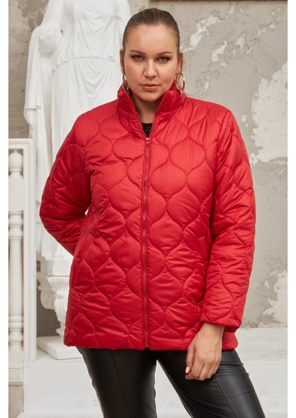 Kapitone Büyük Beden Mont modelleri