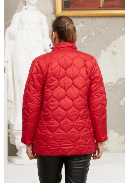 Kapitone Büyük Beden Mont