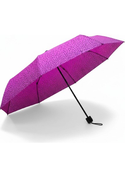 Renkli 8 Tellili Pongee Kumaş Desenli Şemsiye, Hafif ve Şık Tasarım