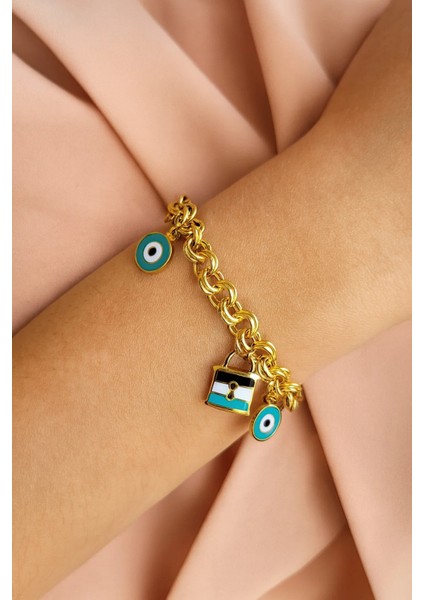 Gold Kaplama Mineli Bileklik