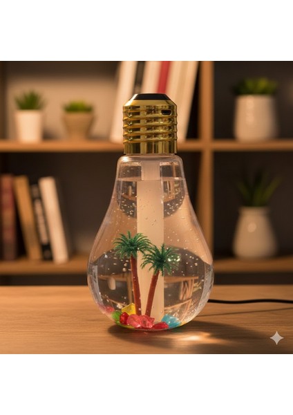 Ampul Şeklinde LED Işıklı Hava Nemlendirici – Buhar Makinesi, Oda Nemlendirici, Gece Lambası fiyatları