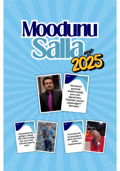 Moodunu Salla - Komik Eğlenceli Kutu Oyunu - Arkadaş Grubu Aile Parti Yılbaşı - Mood Kart Oyunu