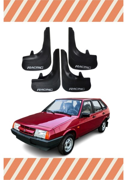 Lada Samara Tüm Kasalar Racing Yazılı 4'lü Tozluk Çamurluk Paçalık