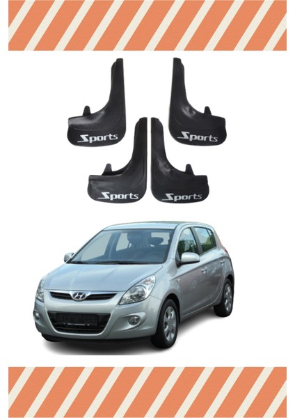 Hyundai I20 2008-2011 Sports Yazılı 4'lü Tozluk Çamurluk Paçalık