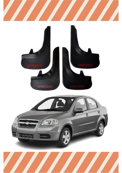 Chevrolet Aveo Sedan 2005-2011 Racing Yazılı 4'lü Tozluk Çamurluk Paçalık