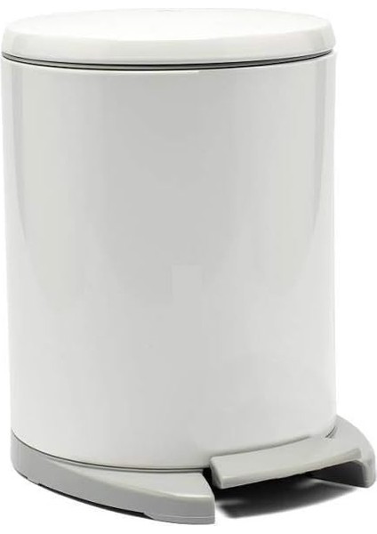 Cigo Çöp Kovası Pedallı 6 Lt Beyaz Içi Gri