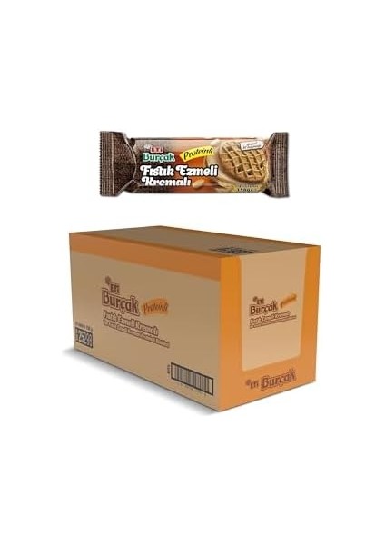 Eti Burçak Fıstık Ezmeli Kremalı Proteinli 158 G x 18 Adet