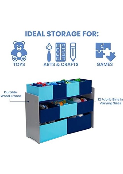 Children Çok Kutulu Oyuncak Düzenleyici - Depolama Kutuları - Sertifikalı, Gri/mavi Kutular modelleri